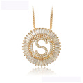 34441 оптовая продажа xuping мода ожерелье из 18-каратного золота буква S роскошное ожерелье
